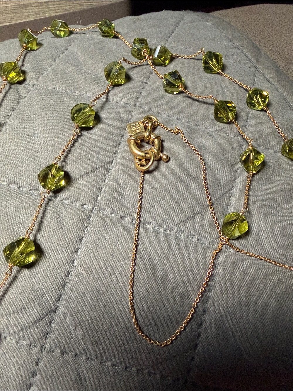 EUC - (BR) Banana Republic Green Bead Necklace.